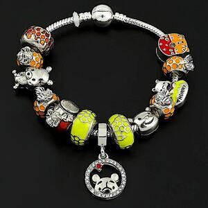Silver Winnie The Pooh Charm Bracelet